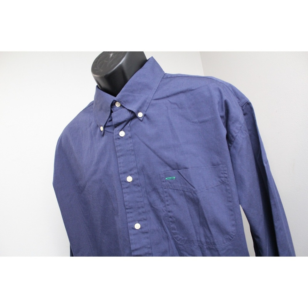 Tommy Hilfiger‎ Dress Shirt Blue Long Sleeve VTG Button Up Mens Size XL